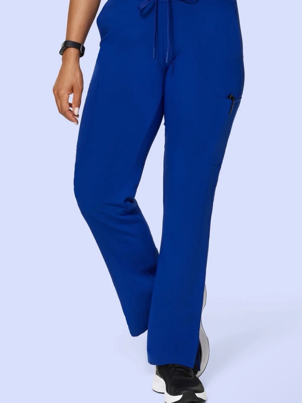 Women’s Mandala Royal Blue Cargo Scrub Pants Size XL